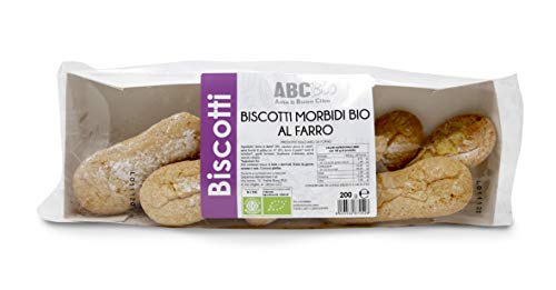 Carioni Food & Health Bizcochos de soletilla con harina de Farro ecológica, Galletas Bio - 200 gr