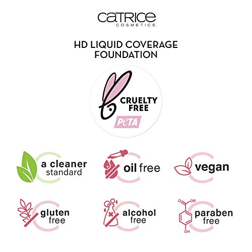CATRICE - Base de maquillaje HD Liquid Coverage Warm Beige 40, paquete de uno (1 x 15 gramos)