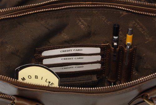 CATWALK COLLECTION - VICTORIA - Bolso de hombro estilo shopper - Cuero vintage - Marrón