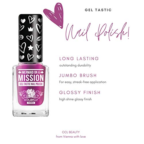 CCL Beauty - Juego de esmaltes de uñas (5 x 12 ml) para pedicura y manicura de color rosa brillante regalo perfecto para todas las niñas y niñas Nail Art sin lámpara UV