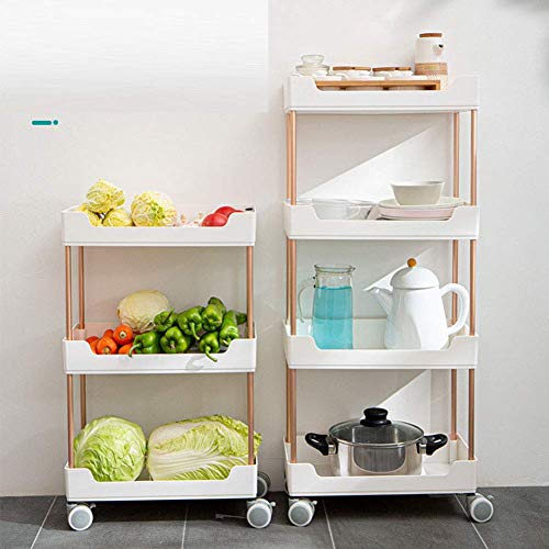 CCLLA Mensola del bagno Carrello di rotolamento Della Carta igienica Carrello Della cucina di rotolamento Carrelli di stoccaggio Della cucina a fessura stretta Scaffalatura Multiuso Ruote omnidire