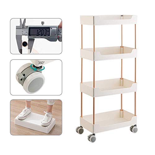 CCLLA Mensola del bagno Carrello di rotolamento Della Carta igienica Carrello Della cucina di rotolamento Carrelli di stoccaggio Della cucina a fessura stretta Scaffalatura Multiuso Ruote omnidire