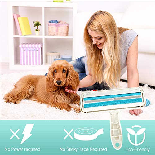 CCWELL Rodillo de depilación para mascotas Masaje suave para gatos y perros Dispositivo de depilación Reutilizable Rodillo de depilación para mascotas para alfombra, sofá y ropa de cama