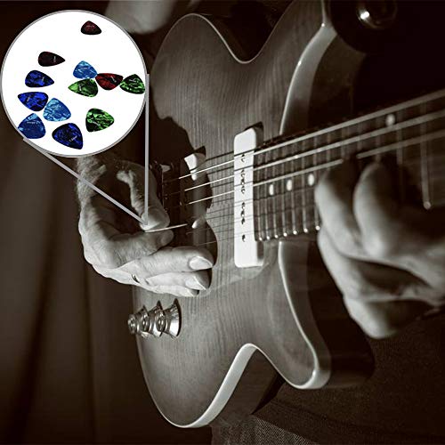 Cejilla Guitarra Capo para Guitarra Electrónica Clásica Acústica Aleación + 12 Púas 0,46 mm, 0,71mm, 0,96mm, 1,2mm