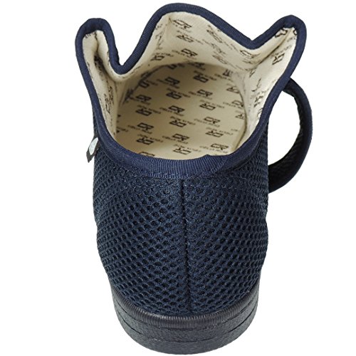 CELIARUIZ Wallaby-REJ Zapatilla Wallaby Rejilla Extra Ancho Especial Antibacteriana Sanitized Diabéticos Posoperatorio Ajuste Velcro Hombre Mujer Unisex Marino Talla 38