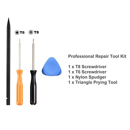 Cemobile - Juego de 2 topes plateados LB RB Triggers botones de reparación para Xbox One Elite Series 1, no para Xbox Elite Series 2, T6 T8, herramientas de reparación de pinchazos