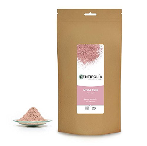CENTIFOLIA - Arcilla rosada - Pura - Cuidado facial - Piel fácilmente enrojecida, seca, sensible y madura - Hidrata y suaviza - 100% natural - 250 gr