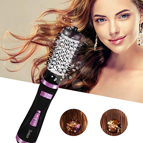 Cepillo de Aire Caliente, 3 en 1 Secador de Pelo con Cepillo de Peinado de Aire Caliente Multifunción, Voluminizador y Cepillo de Pelo Eléctrico con Iones Negativos para Todo Tipo de Cabello