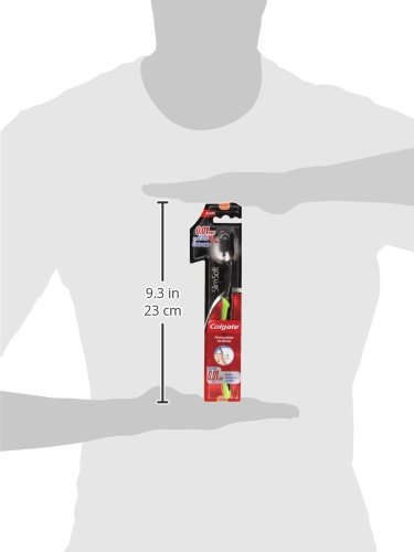 Cepillo de dientes suave y fino Colgate Slim, con cerdas en gris