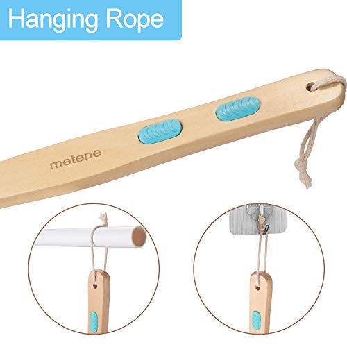 Cepillo de ducha con cerdas suaves y rígidas, para exfoliar la piel y un exfoliante suave, cabezal de cepillo de doble cara para cepillado húmedo o seco