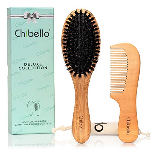 Cepillo de pelo de cerdas de jabalí- Diseñado para niños, mujeres y hombres. Los cepillos de cerdas naturales funcionan mejor para cabello fino y fino