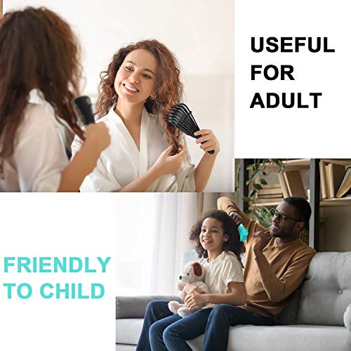 Cepillo Desenredador, Cepillo para Alisar Cabello, Cepillo Desenredante para Cabello Natural, Peine de Pelo Ocho Garras Cepillo, Apta para Pelo Afro 3a Hasta 4c, Ondulado, Rizado, Grueso