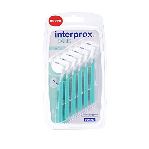 Cepillo interproximal verde Micro Plus de Interprox, 0,56 mm, paquete de 6 unidades