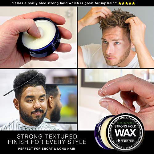 Cera Para el Cabello, Bálsamo para Barba y Cera Para Bigote Para Hombres | 100% Natural | Sándalo e Incienso | Acondiciona el Cabello y Reduce la Piel Seca con un Acabado Mate de Larga Duración