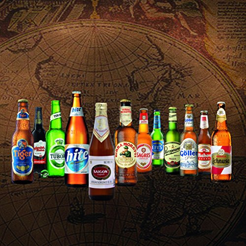 Cervezas del mundo (12 botellas) especialidades internacionales de cerveza para regalar - Las mejores cervezas del mundo con caja de regalo (cerveza + instrucciones de degustación + folleto de cerveza + regalos cervecería + caja de regalo)