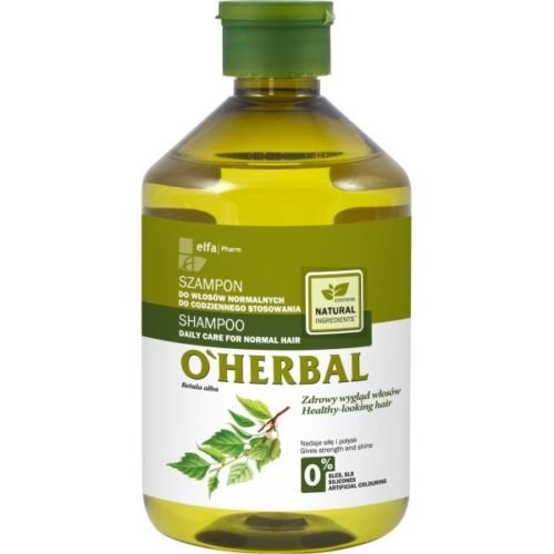 Champú Hidratante Natural Ecológico Diario para Cabello / Pelo Normal sin Sulfatos ni Siliconas con Extracto de Abedul O'Herbal 500ml