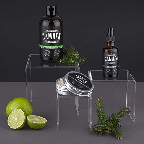 Champú para barba 2 en 1 de Camden Barbershop Company ● Cuidado natural para la barba y limpieza del rostro ● Aroma fresco ● Sin perfume ● 250 ml