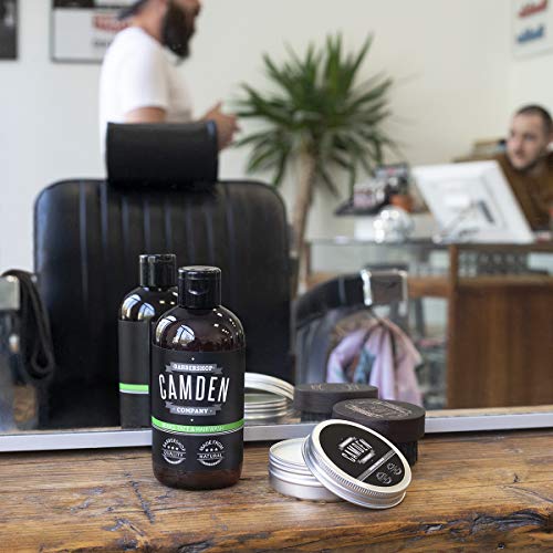 ChampĂș para barba 2 en 1 de Camden Barbershop Company â Cuidado natural para la barba y limpieza del rostro â Aroma fresco â Sin perfume â 250 ml ChampĂș para barba 2 en 1 de Camden Barbershop Company â Cuidado natural para la barba y limpieza del rostro â Aroma fresco â Sin perfume â 250 ml