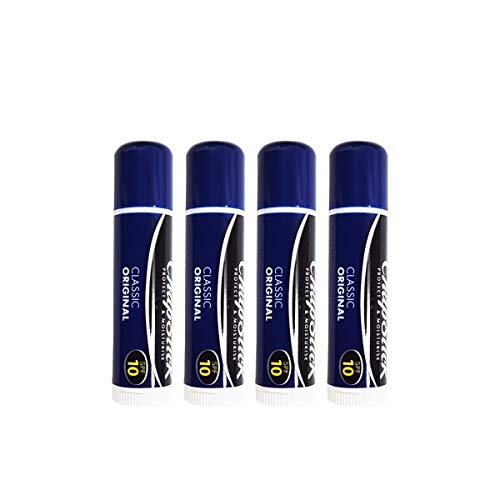 Chapstick - Pack de 4 bálsamos labiales clásicos originales para el cuidado de los labios