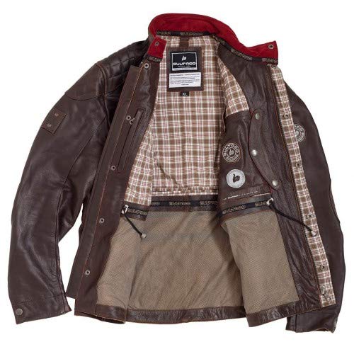 Chaqueta de piel Bultaco Heritage Jacket Old Brown Tamaño S