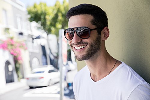 Cheapass Gafas de Sol Grandes Modernas Gafas Marrones Montura Marrón Para Chicos y Hombres. Protección UV400