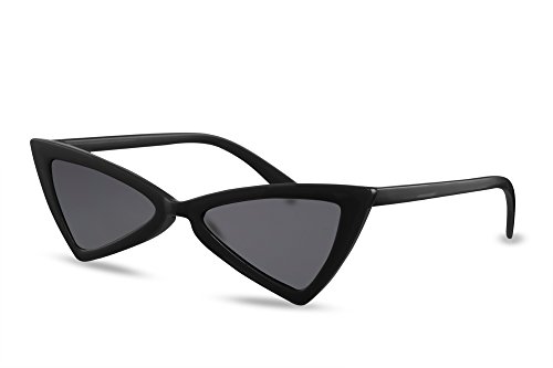 Cheapass Gafas de sol Ojo de Gato Diseño Moderno Montura Negra Cristales Negros Ahumadas Protección UV400 Mujeres Mujer