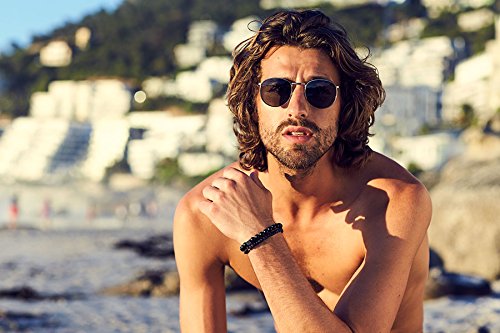 Cheapass Gafas de Sol Redondas Marrón Dorado UV400 Retro Vintage Metálicas Hombre Mujer