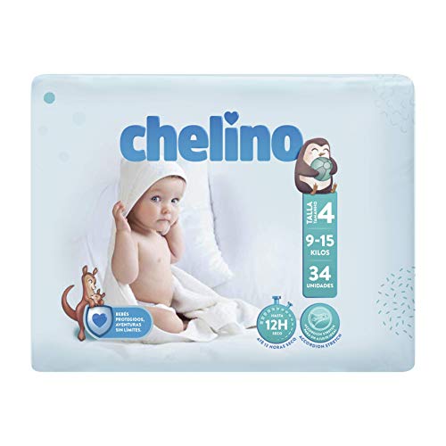 Chelino Fashion & Love - Pañales para bebés con un peso comprendido entre 9 y 15 kilos, Talla 4