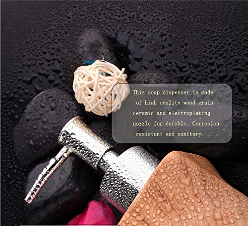 CHENYU Dispensador de jabón de Ducha Crema líquido de cerámica jabón de Mano con Tapa Recargable para baño o Cocina, dispensador de jabón (ARC)