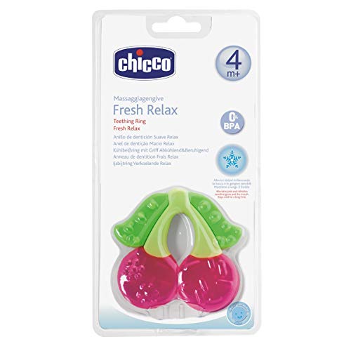 Chicco Fresh Relax - Mordedor de dentición, diseño cereza, 4 m+, 1 unidad