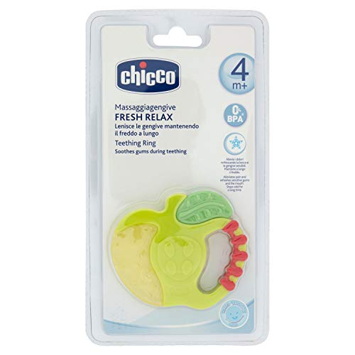 Chicco Fresh Relax - Mordedores de Silicona que Refrescan y Alivian 4m+, 1 Unidad, Multicolor