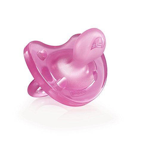 Chicco Phisio Soft - Chupete todo goma de silicona para 0 - 6 meses, color rosa