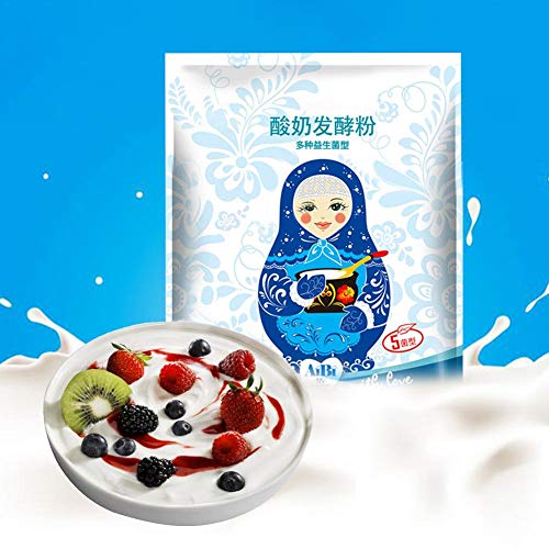 Childlike Iniciador De Yogurt Levadura Lactobacillus En Polvo Yogur Ácido Láctico Bacterias Levadura En Polvo Suministros De Cocina para Hornear (1 G/Bolsita, 10 Bolsitas)