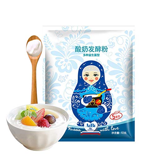 Childlike Iniciador De Yogurt Levadura Lactobacillus En Polvo Yogur Ácido Láctico Bacterias Levadura En Polvo Suministros De Cocina para Hornear (1 G/Bolsita, 10 Bolsitas)