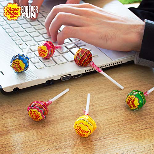 Chupa Chups Original, Caramelo con Palo de Sabores Variados, Tubo Eancode de 100 unidades de 12 gr. (Total 1.200 gr.)