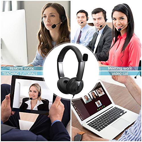 Chutoral Auriculares USB, Auriculares de Teléfono, Auriculares de Atención al Cliente, Auriculares, Auriculares de Juego, Auriculares de Computadora, Auriculares de Aprendizaje