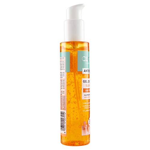 CLINIANS ANTIPOLLUTION gel limpiador iluminador para todos los tipos de piel, con Vitamina C, 150 mL