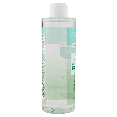 CLINIANS HYDRA PLUS agua purificadora micelar activa para pieles mixtas o grasas, con Té Verde y Magnolia, 400 mL