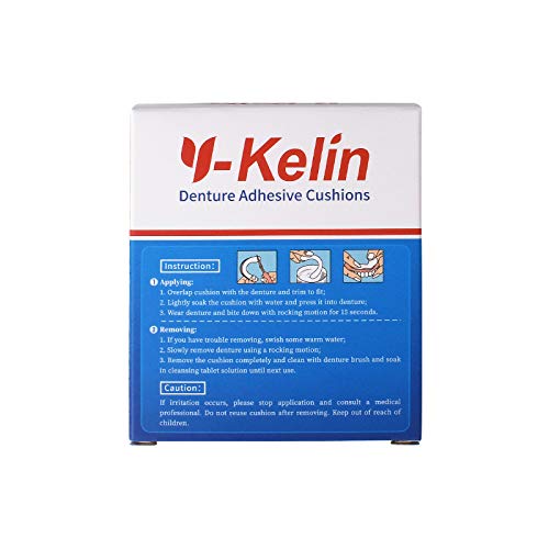 Cojín adhesivo para prótesis dental Y-Kelin, 30 almohadillas más bajas, 30 almohadillas (Cada paquete de 1)