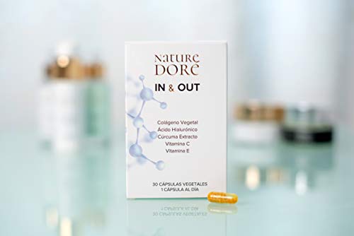 Colageno Vegano 200mg Ácido Hialurónico Puro 100mg Cúrcuma 80mg+ Vitaminas C-E - Cápsulas Para La Piel Altas Dosis De 452 Mg - Piel Y Articulaciones -Vitaminas para la piel- Natural, Hecho En España