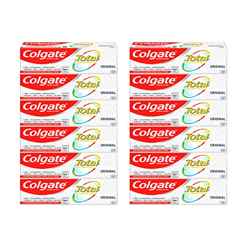 Colgate Total Original, Pasta de Dientes, 12h de Protección Completa - Pack 12 uds x 75ml