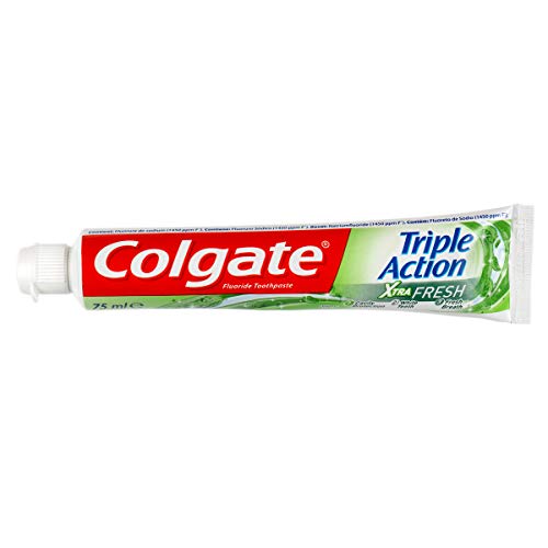 Colgate Triple Acción Extra Fresh, Pasta de Dientes, blanqueador y frescor - 1 ud x 75 ml