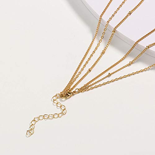 Collar de múltiples Capas para Mujer, Cuello de Tarjeta con Colgante de Perlas de Agua Dulce Naturales, Cadena de clavícula