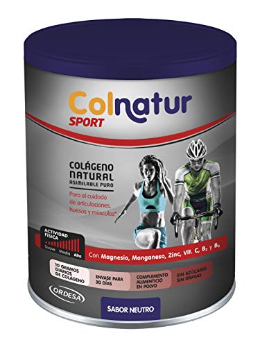 Colnatur Sport – Colágeno Natural Puro para Cuidar las Articulaciones y Músculos de la Actividad Física, Sabor Neutro, 330 gr