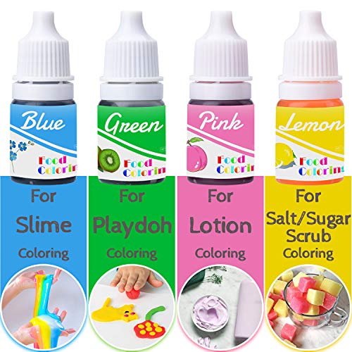 Colorante Alimentario - 12 Colores Colorante Alimenticio Líquido Concentrado para Hornear, Alimentos, Decorar, Fondant y Cocinar - Colorante Icing para Comida para Manualidades, Limo - 6ml Cada Uno