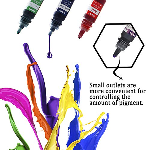 Colorante alimentario 12*6ml, Colorante Alimentario Alta Concentración Liquid Set para Colorear los Bebidas Pasteles Galletas Macaron Fondant