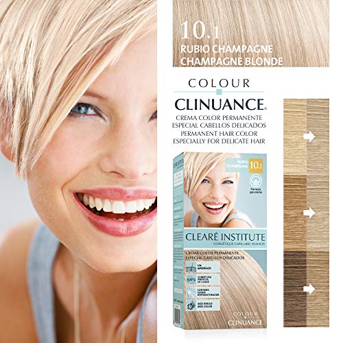 Colour Clinuance. Tinte Capilar Cabellos Delicados. 10.1 Rubio Champagne, Coloración Permanente Sin Amoniaco, Más Brillo, Color Intenso, 100% Cobertura, Testado Dermatologicamente, Pack de 3