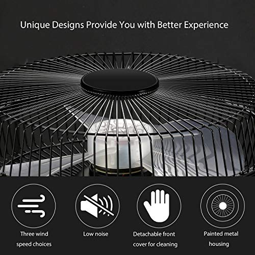 COMLIFE Ventilador USB de Mesa Batería Recargable de 4400mAh Ventilador Portátil y Silencioso para Hogar, Oficina, Escuela o Actividades al Aire Libre