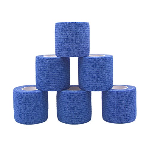 COMOmed Non-woven fabric self-adhesive Bandage venda cohesiva Mascota Vendaje Azul 5cmX4.5m 6 Volumen