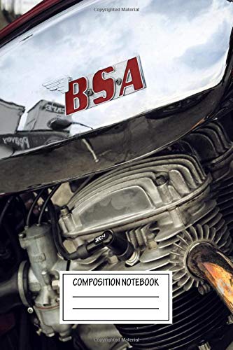 Composition Notebook: Cars Bsa Motorcycle Automotive Works Wide Ruled Note Book, Diary, Planner, Journal for Writing